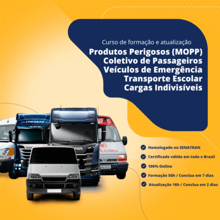 Curso para condutores de veículos de transporte de produtos perigosos